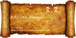 Kürti Kenese névjegykártya